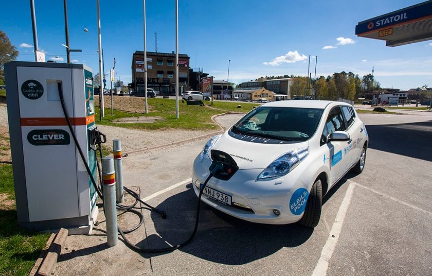 Nissan LEAF zapůjčený od švédské půjčovny elektromobilů MoveAbout.se, foto: Tomáš Jirka