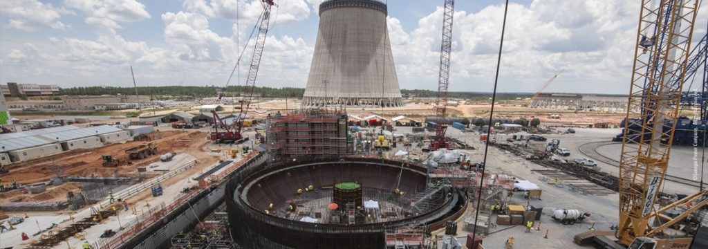 Výstavba jaderné elektrárny Vogtle; Zdroj Westinghouse nuclear