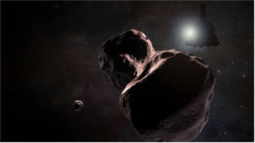 Sonda New Horizons mohla prozkoumat zatím nejvzdálenější podrobně studovaný objekt ve Sluneční soustavě Ultima Thule pouze díky využití radionuklidových zdrojů elektřiny (zdroj NASA).