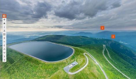 Virtuální prohlídka přečerpávací vodní elektrárny Dlouhé Stráně. Zdroj: ČEZ