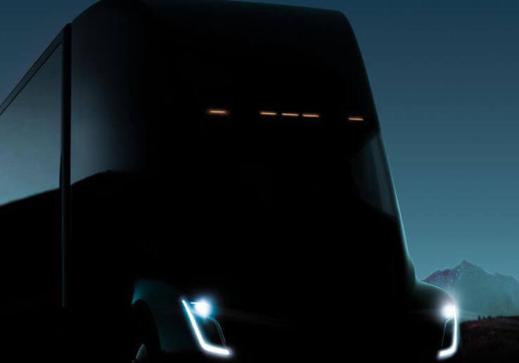 Oficiální upoutávka na představení podoby elektrického nákladního automobilu Tesla Semi. zdroj: techcrunch.com