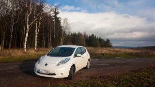 Nissan LEAF zapůjčený od Nissan Česká republika v Krkonoších, foto: Tomáš Jirka