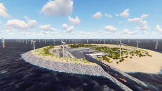 Vizualizace Wind Power Hub. Zdroj: TenneT